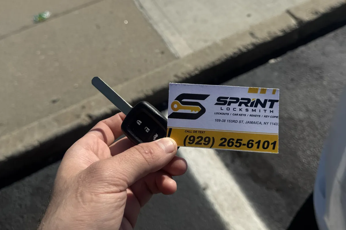 Honda key made by Sprint Locksmith